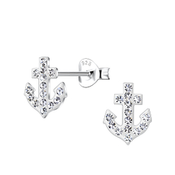 Wholesale Sterling Silver Anchor Ear Studs - JD20284