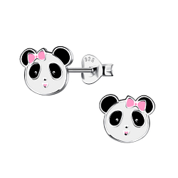 Wholesale Sterling Silver Panda Ear Studs - JD20111