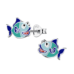 Wholesale Sterling Silver Fish Ear Studs - JD20155