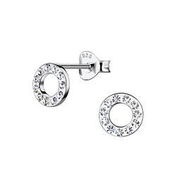 Wholesale Sterling Silver Round Ear Studs - JD20131