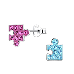 Wholesale Sterling Silver Puzzle Ear Studs - JD9502
