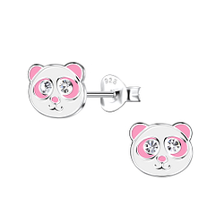 Wholesale Sterling Silver Panda Ear Studs - JD20258