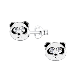 Wholesale Sterling Silver Panda Ear Studs - JD20257