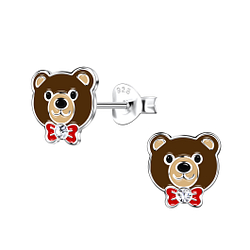 Wholesale Sterling Silver Bear Ear Studs - JD20262