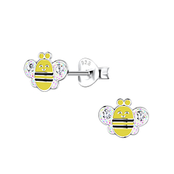 Wholesale Sterling Silver Bee Ear Studs - JD20276