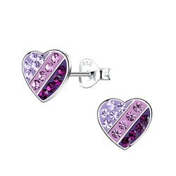 Wholesale Sterling Silver Heart Ear Studs - JD20294