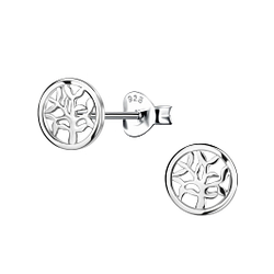 Wholesale Sterling Silver Tree of Life Ear Studs - JD20143