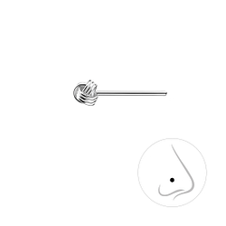 Wholesale Sterling Silver Knot Nose Stud - JD5242