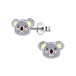 Wholesale Sterling Silver Koala Ear Studs - JD15726