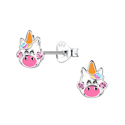 Wholesale Sterling Silver Unicorn Ear Studs - JD20397