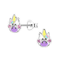 Wholesale Sterling Silver Unicorn Ear Studs - JD20398