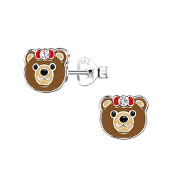 Wholesale Sterling Silver Bear Ear Studs - JD20400