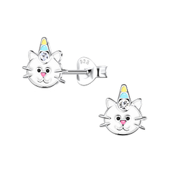 Wholesale Sterling Silver Cat Ear Studs - JD20413
