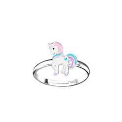 Wholesale Sterling Silver Unicorn Adjustable Ring - JD8812