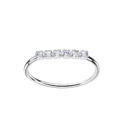 Wholesale Sterling Silver Tennis Bar Ring - JD20548