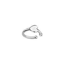 Wholesale Sterling Silver Heart Ear Cuff - JD20510