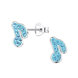 Wholesale Sterling Silver Music Note Ear Studs - JD20553