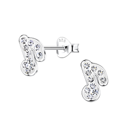 Wholesale Sterling Silver Music Note Ear Studs - JD20553