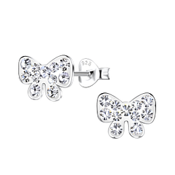 Wholesale Sterling Silver Bow Ear Studs - JD20557