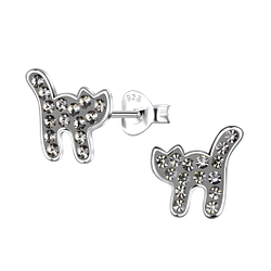 Wholesale Sterling Silver Cat Ear Studs - JD20552 Wholesale Sterling Silver Cat Ear Studs - JD20552