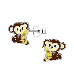 Wholesale Sterling Silver Monkey Ear Studs - JD20506