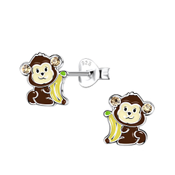 Wholesale Sterling Silver Monkey Ear Studs - JD20500