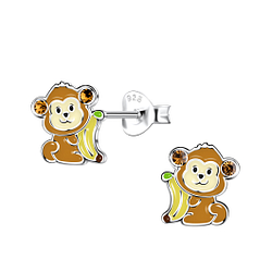Wholesale Sterling Silver Monkey Ear Studs - JD20499