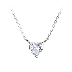 Wholesale Sterling Silver Heart Necklace - JD19788