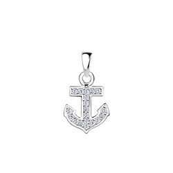 Wholesale Sterling Silver Anchor Pendant - JD19081