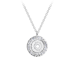 Wholesale Sterling Silver Round Necklace - JD20577