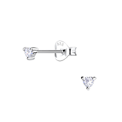 Wholesale Sterling Silver Heart Ear Studs - JD20654