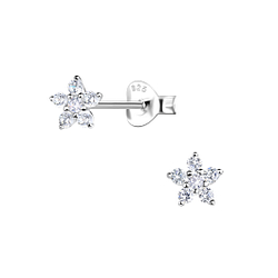 Wholesale Sterling Silver Flower Ear Studs - JD20606