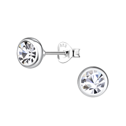 Wholesale Sterling Silver 5mm Solitaire Ear Studs - JD8697