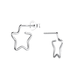 Wholesale Sterling Silver Star Ear Studs - JD16096