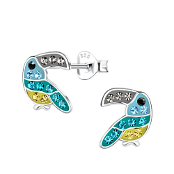 Wholesale Sterling Silver Hornbill Ear Studs - JD20568