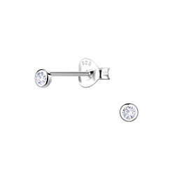 Wholesale Sterling Silver Round Ear Studs - JD20607