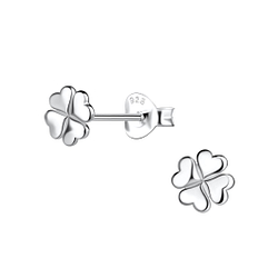 Wholesale Sterling Silver Clover Ear Studs - JD20572