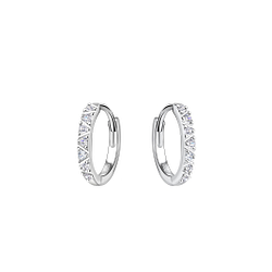 Wholesale Sterling Silver Eternity Huggie Earrings - JD20665