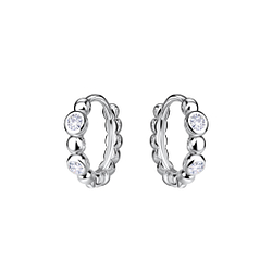 Wholesale 11mm Sterling Silver Ball Huggie Earrings - JD20661