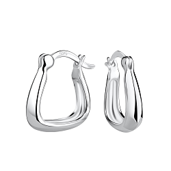 Wholesale Sterling Silver Geometric French Lock Ear Hoops - JD20555