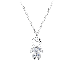 Wholesale Sterling Silver Boy Necklace - JD17405