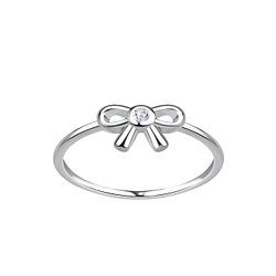 Wholesale Sterling Silver Bow Ring - JD20562