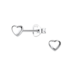 Wholesale Sterling Silver Heart Ear Studs - JD20738