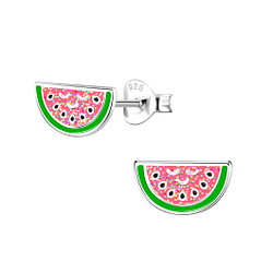 Wholesale Sterling Silver Watermelon Ear Studs - JD10811
