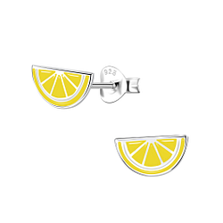 Wholesale Sterling Silver Lemon Ear Studs - JD15790