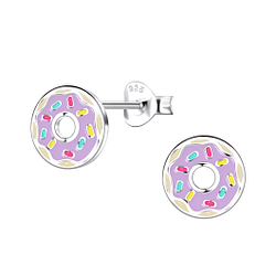 Wholesale Sterling Silver Donut Ear Studs - JD10737