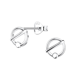 Wholesale Sterling Silver Geometric Ear Studs - JD9544