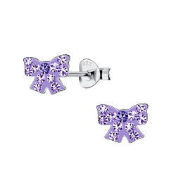 Wholesale Sterling Silver Bow Ear Studs - JD19587