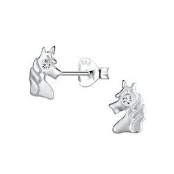 Wholesale Sterling Silver Unicorn Ear Studs - JD20681