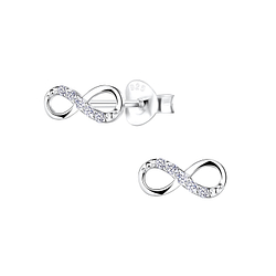 Wholesale Sterling Silver Infinity Ear Studs - JD11525